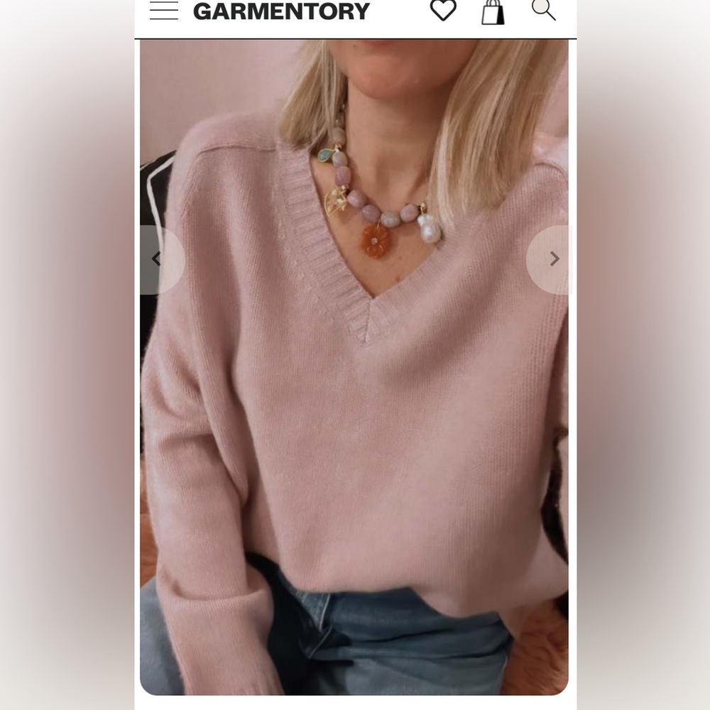 Joseph 100% cashmere Pink V-Neck Sweater